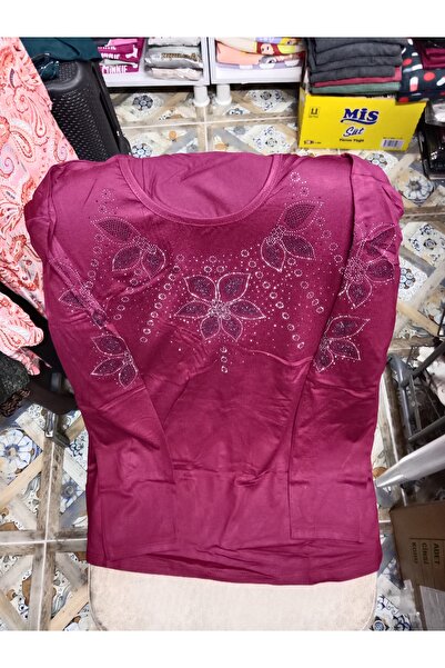 Butik Full likralı kumaş taş işlemeli bluz