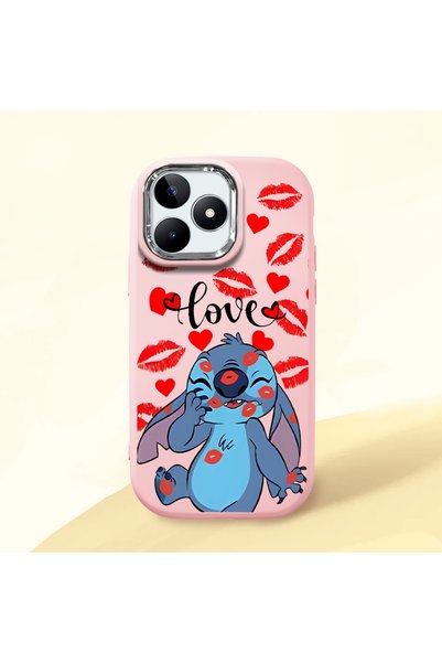 ucuc Realme Note 50 Compatible Shock-Absorbing Camera Protected Pink Silicone...