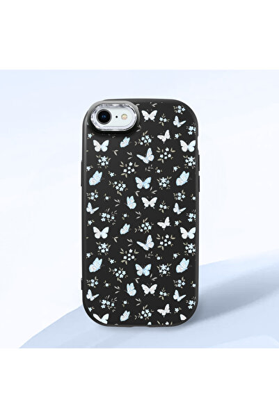 ucuc حافظة سيليكون سوداء متوافقة مع هاتف آيفون 7/8/SE 2020 2022 مع حماية للكا...