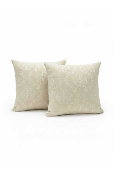 maison linden Welsoft Fleece Embossed Cushion Set of 2 40X40 Padded g Invisible Zipper Washable