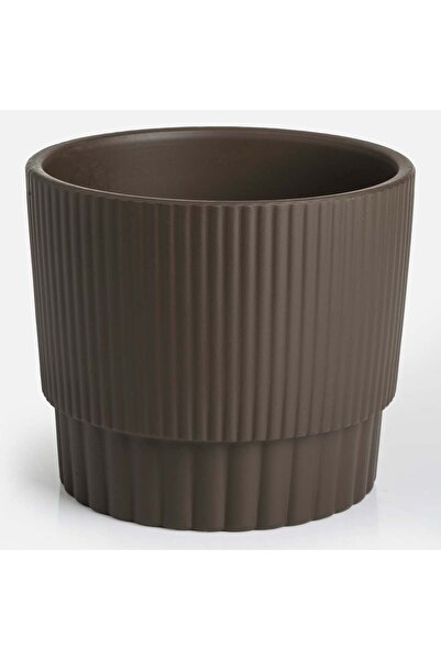 OEM Brown Ceramic Flower Pot 19.5x17cm - 3.6L