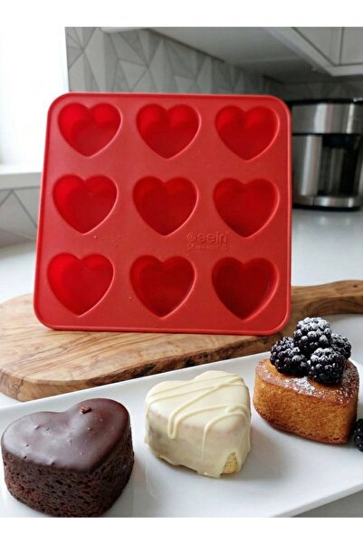 9-Piece Heart Cake Mold Chocolate Mold Deep Silicone Mold Heat Resistant Food Compatible Bpa Free