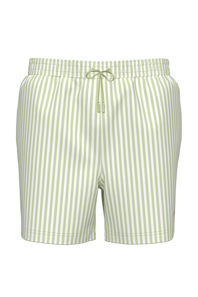 Calvin Klein Men's Mid Waist Band Drawstring Green Swim Shorts