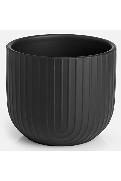 OEM Black Ceramic Flower Pot 20x17cm - 3.7L