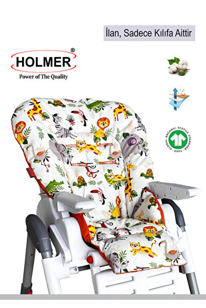 Holmer Mama Sandalyesi Minderi & Kılıfı / Leke Tutmaz / Doğal / Max-T / Turuncu