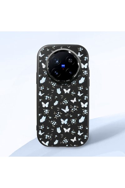ucuc حافظة سيليكون سوداء متوافقة مع هاتف Vivo X200 Pro مع حماية للكاميرا ماصّ...
