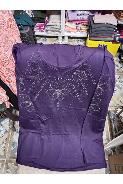 Butik Full likralı kumaş taş işlemeli bluz