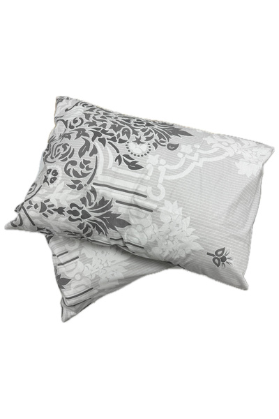 Clasy Ranforce 100% pamuk 2 komada Jastučnica cvetni uzorak siva