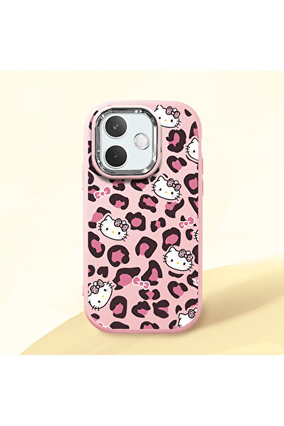 OPPO A5 Pro 4G/5G Compatible Shock Absorber Camera Protected Pink Silicone Case Kitty