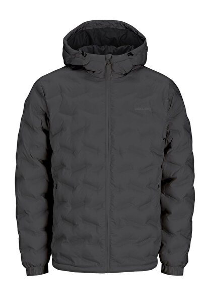 Jack & Jones جاكيت JCOWIN مبطن باللون الرمادي للرجال 12250429