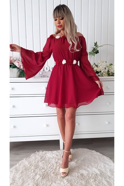 Voguesta Rochie scurtă Agnessa Bordeaux