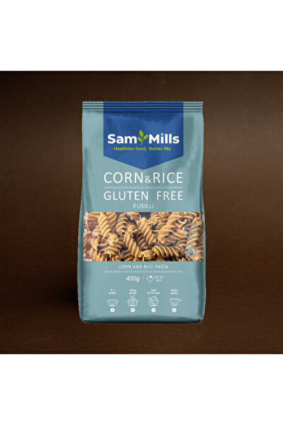 SamMills.ro 20 x Fusilli din Porumb și Orez, Fără Gluten, Sam Mills, 400 g