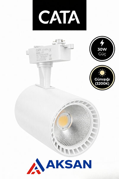 Cata CT-5333 Babil COB LED Ray Spot Lamba 30W Gün Işığı Beyaz Kasa (Monofaze ...