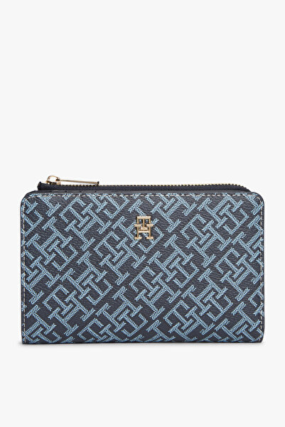 Tommy Hilfiger Th Kadın Icon Monoplay Mavi Katlanır Cüzdan