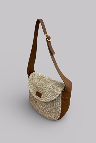 MaVaux Lorina piele naturală Detaliat din paie pentru femei geantă – bretea a...