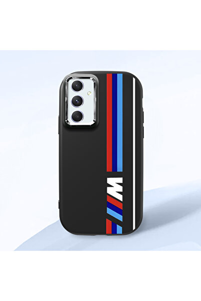 Black Silicone Case with Shock Absorber Camera Protection for Samsung Galaxy A54 BMW Pattern
