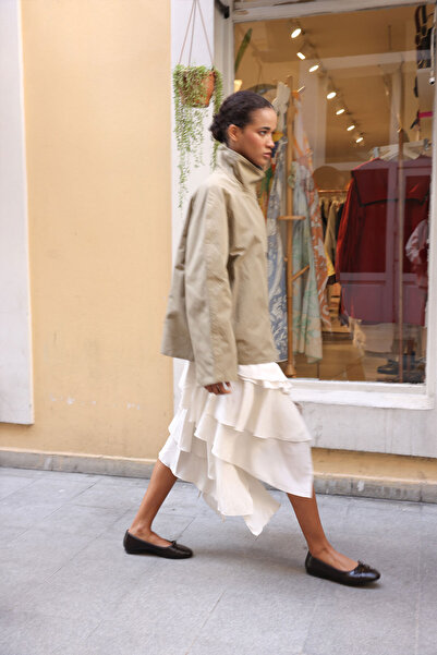 LUTVELIZADE balerini 2609 - Detaliu minim cu panglică, maro amar, pentru feme...