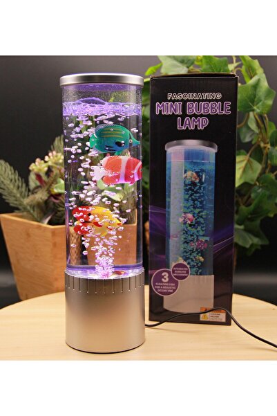 HEDİYEBİZİZ Işıklı Dekoratif Yapay Akvaryum