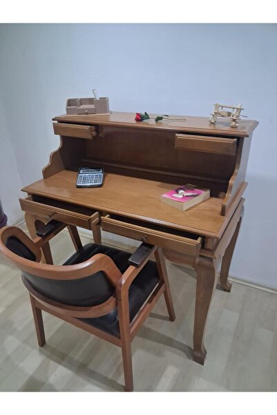 Bengi Ankara Mobilya Çalışma Masa İlhm 90634 Klasik Takım Dilimli Sandalye Lü...