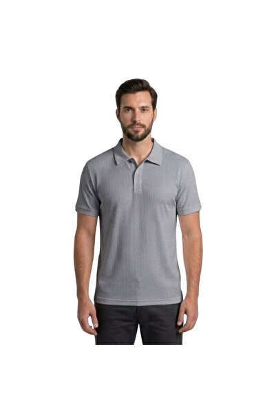 trender Guler polo bărbați tricou 2281-1 A.GRI