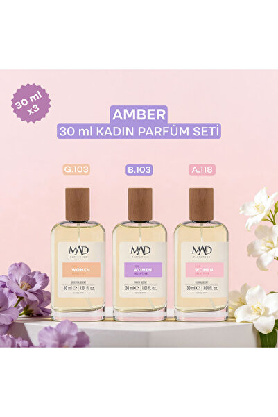 Mad Parfüm Mad Amber Selective Kadın Parfüm Seti – 30 ml Üçlü Set