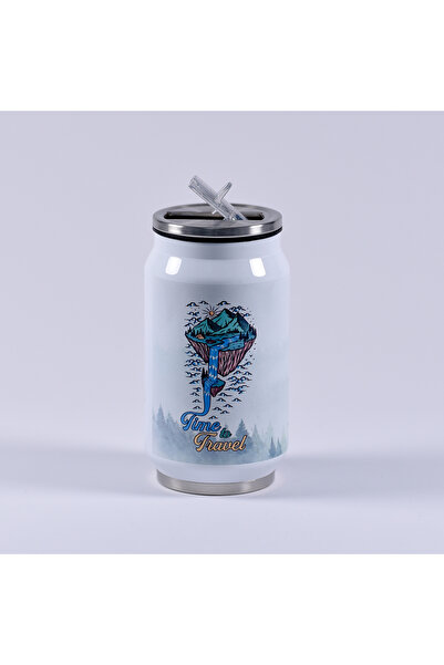 Antok Art Thermos with metal straw 250 ml - Time to Travel