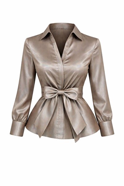 MERT ERKAN Seyyar Kuşaklı Tafta Şık Gömlek