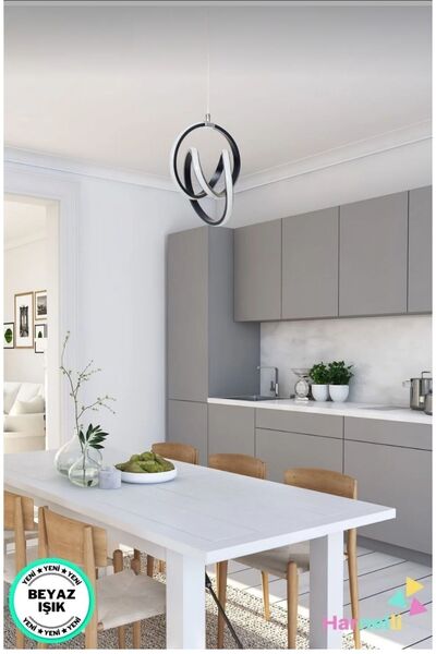 Allians Modern Beyaz LED Avize, Mutfak ve Oda Dekoru İçin Şık Tasarım