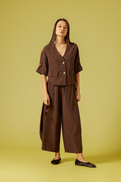 Nisan Short Sleeve Buttoned Blouse