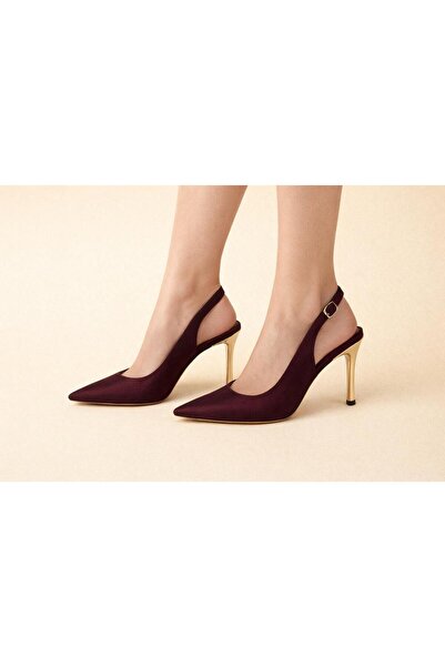 TRENDYSHOSE 07008 حذاء نسائي مريح بكعب رفيع ومفتوح من الخلف