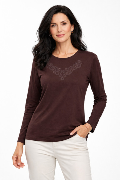 Mutlu City New Pattern Stone Embroidered Round Neck L Stretch Fabric Mother C...