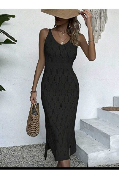 Gülçin Coşkun Φόρεμα παραλίας από πλεκτό ύφασμα 100% Βαμβάκι με σχέδιο φύλλων...