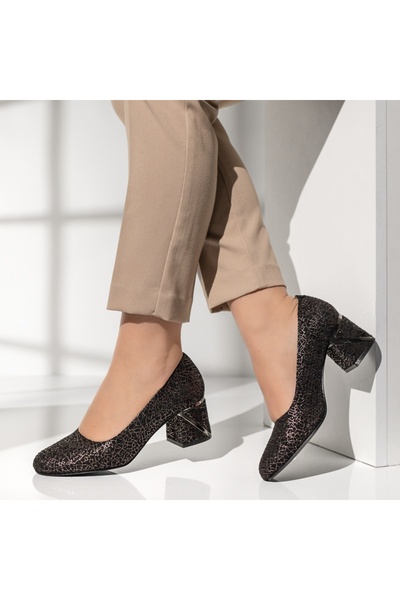 Modlet.ro Γυναικεία Χοντρό τακούνι παπούτσια με τυπωμένο τακούνι MOD13693