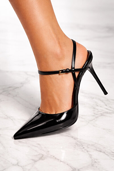 Giydim Gidiyor Sellya Rugan Stiletto Siyah