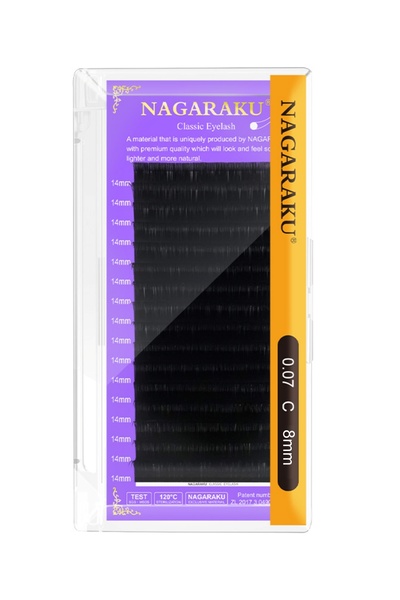 NAGARAKU İpek Kirpik 8mm Uzunluk 0,07C Kıvrım