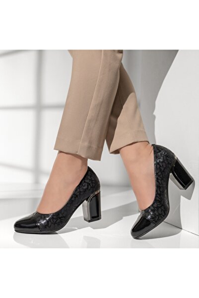 Modlet.ro Γυναικεία Χοντρό τακούνι παπούτσια με τυπωμένο τακούνι MOD14190