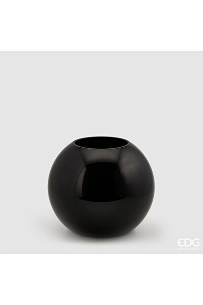EDG S.R.L Armonia Sibiu Vaza sferica din sticla neagra H 20 cm