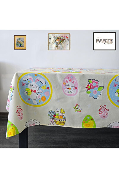 Kotonia Home Față de masă Decor Paște, 70% bumbac, 30% poliester, crem, 04, 1...