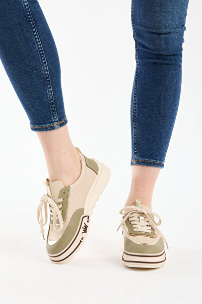 TREND Kadın Günlük Hakiki Deri Sneaker Kaydırmaz Taban Esnek Rahat Ortopedik ...