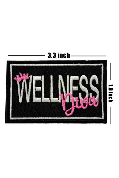 QUİCKPREP Wellness Diva مطرز Arma - رقعة تحفيزية على شكل تاج وردي مقاس 3.3 × ...