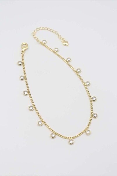 THE ORIGINALS Kadın Sallantı Taşlı Model Gold Renk Vip Halhal
