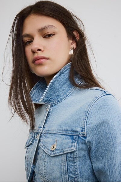 Stradivarius Dar kesim denim ceket