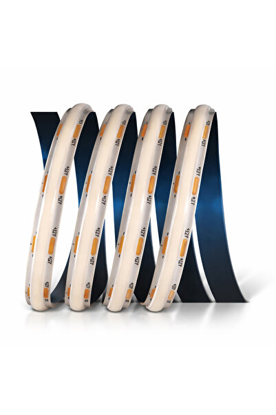 Ledarmy COB Şerit LED 12V 5 Metre 216 LED/m 3200K Günışığı COB LED Strip Şeri...