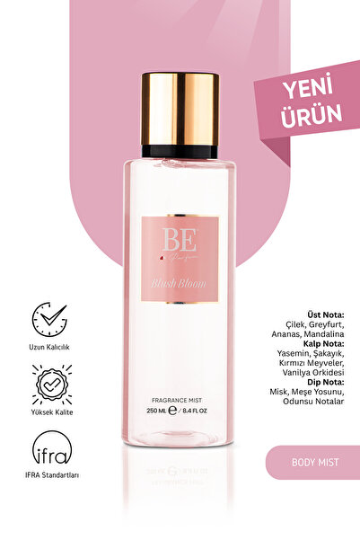 BE PARFÜM Blush Bloom 250 ml Body Mist Vücut Spreyi