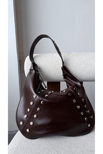 Eataly Shoes Lunessa Light Brown Half Moon Model with Silver Troklu Bag