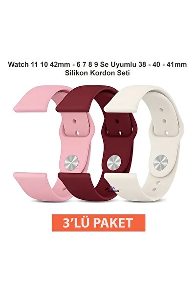 Dexmon Watch 11 10 9 8 7 6 Se Compatible 38 40 41 42mm Silicone Strap Set 3-P...