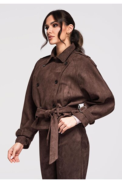 OMBRE Jachetă V-2 cafea ONESIZE Coffee