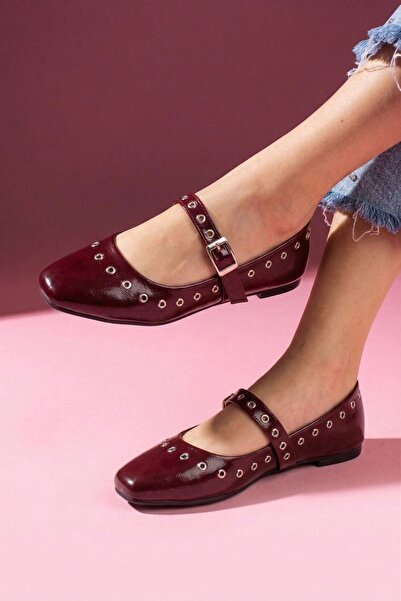 FUGA MODA Vento burgundijska koža sa detaljima srebrnog prstena Kaiš sa kopčo...