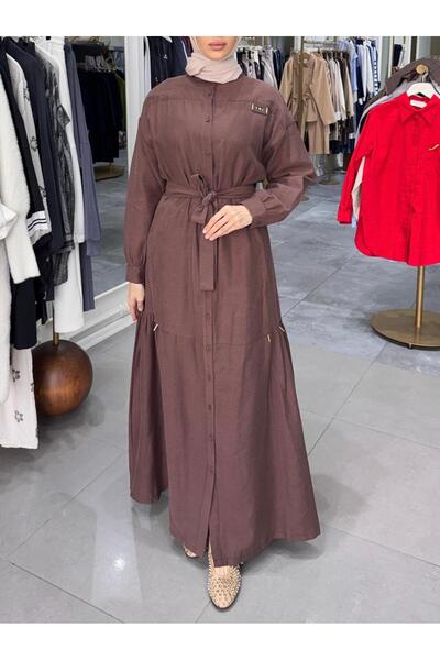 Ceremony HAKİM YAKA KETEN ELBİSE