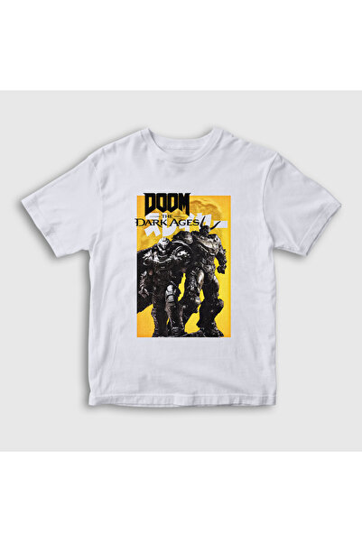 Presmono Unisex Kids White Poster Doom the Dark Ages T-Shirt 608712Tt